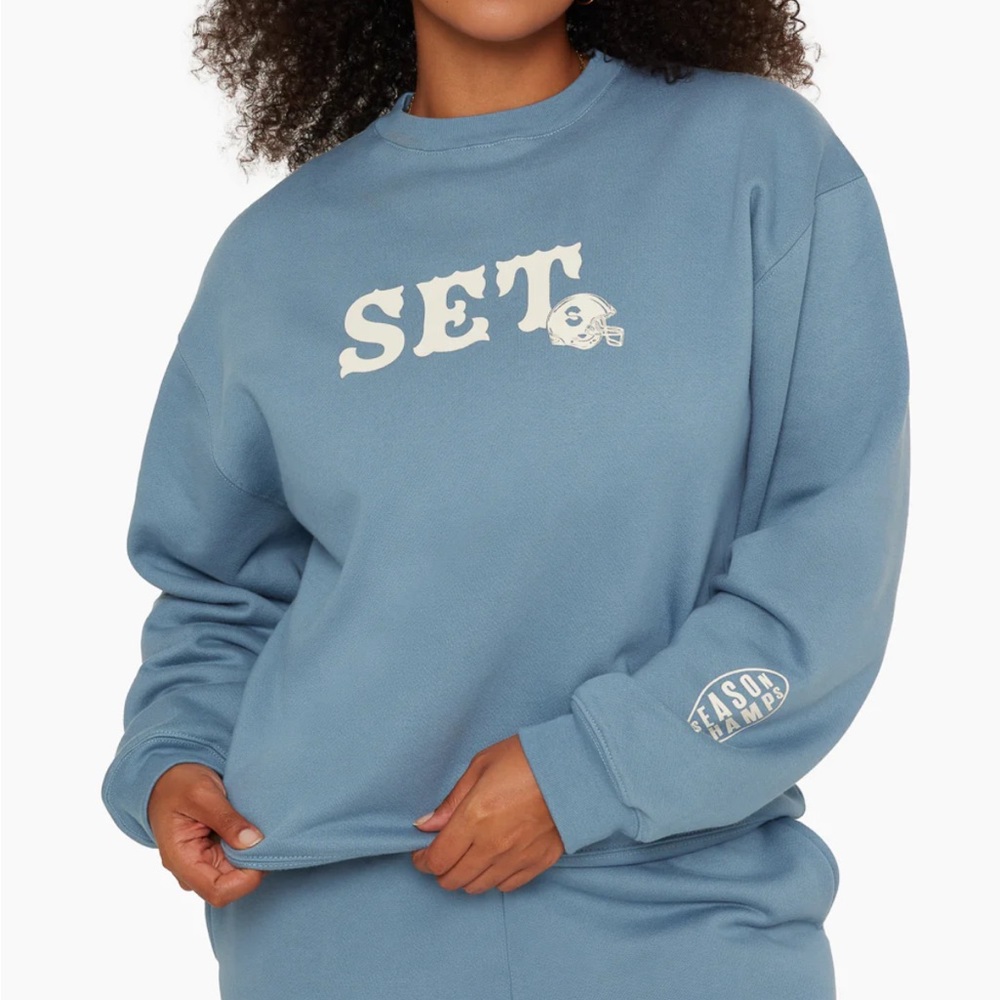 Set active LA forever sweatshirt size L; fits oversized